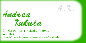 andrea kukula business card